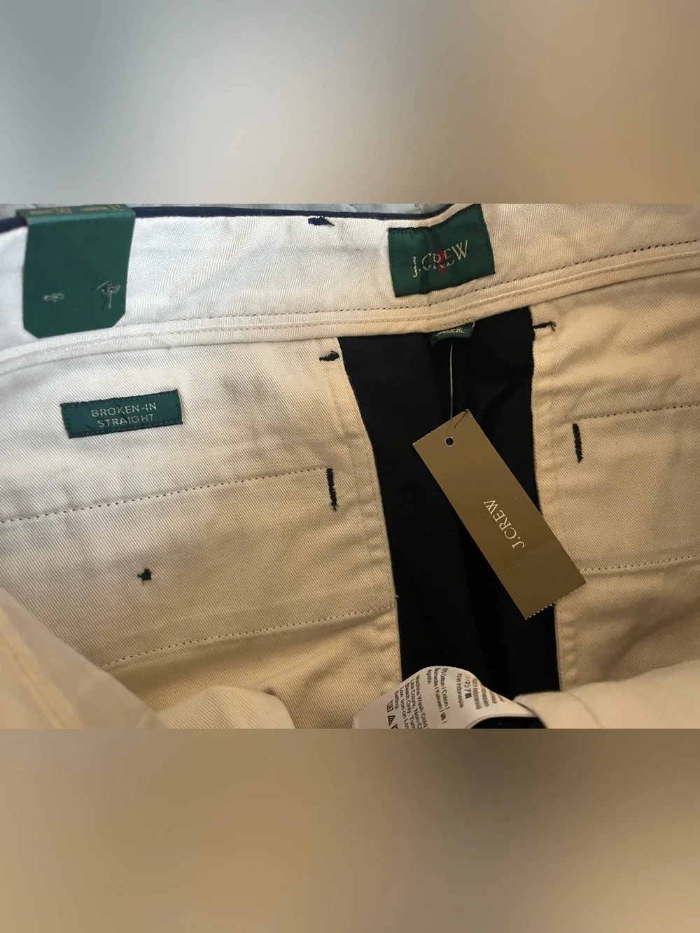 J. CREW Broken-in Straight chino pant in Newport Navy Size 30/32 NWT $98 CD466